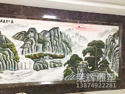 湘潭雨湖公安分局大厅彩漆浮雕